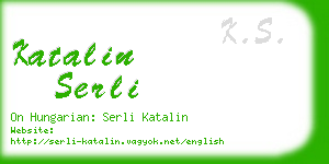 katalin serli business card